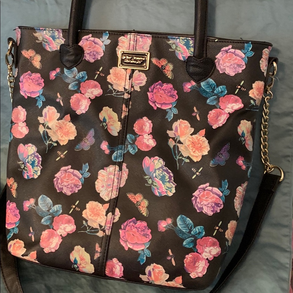 Floral handbag with wallet